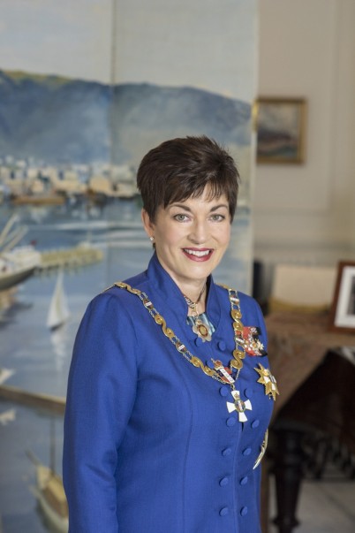 Image of Dame Patsy Reddy in the Blundell Room at Government House in Wellington