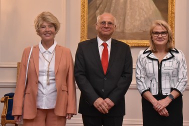 Mrs Jasna Baksic-Muftic, HE Mr Kemal Muftic and Dame Helen Winkelmann