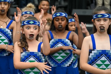 Te Kapa Haka o Te Kura o Ngā Puna from Newtown School perform