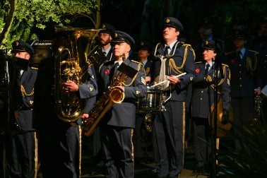 The RNZAF Band perform