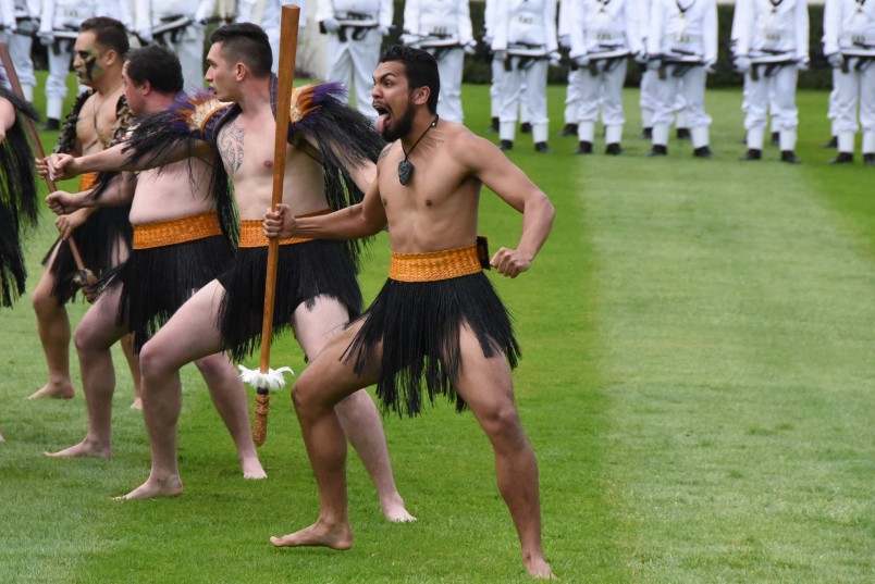 Image of warriors from the NZDF cultural party