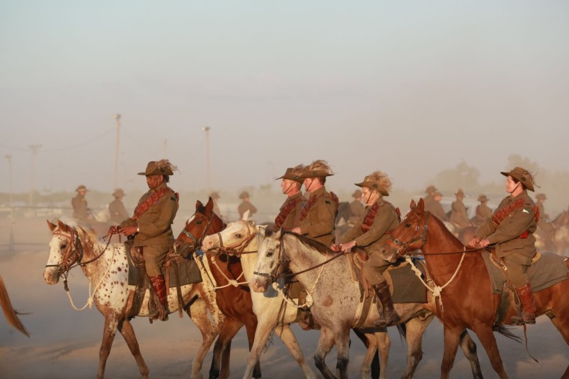 an image of Riders re-enacting the Australian Light Horse contingent at Beersheba