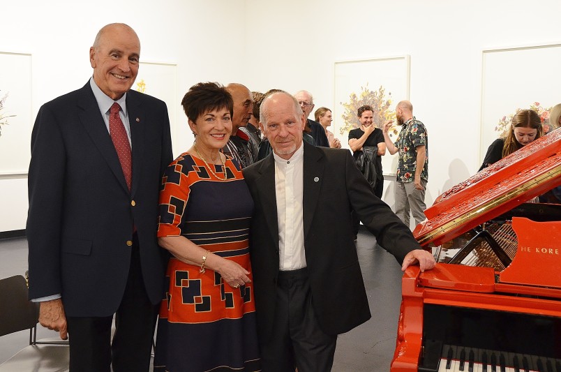 Image of Dame Patsy and Sir David with Michael Houston