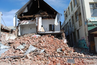 Damage to Christchurch buildings.