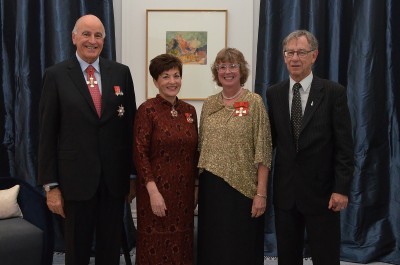 an image of Their Excellencies with Mrs Lyn Provost, CNZM and Mr Paul Provost
