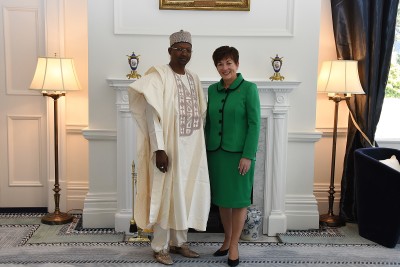 Dame Patsy with HE Mr Bello Kazaure Husseini, High Commissioner of Nigeria 