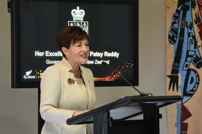 Image of Dame Patsy speaking at the Paralympics NZ team farewell
