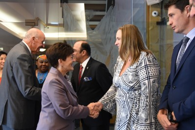 an image of Dame Patsy meeting members of the Diplomatic Corps