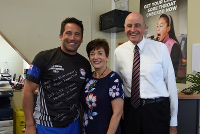 an image of Their Excellencies with Dr Lance O'Sullivan at Moko Foundation