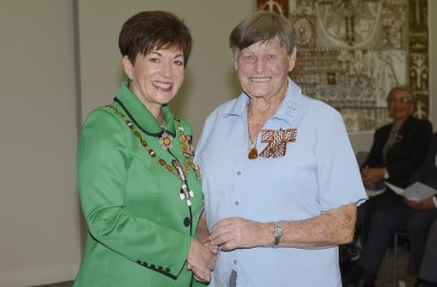 Image of Myra Larcombe and Dame Patsy Reddy