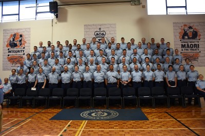 an image of Wing 316 police recruits