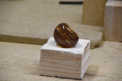Image of the paper weight near the end of the process