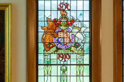 Image of a detail of a stained glass window