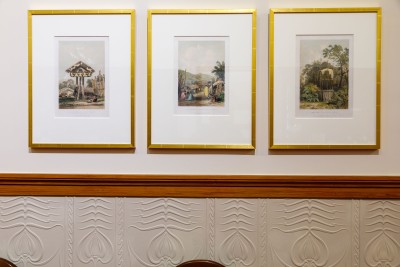 Image of historical artworks in the Main Hallway