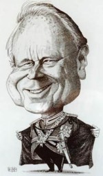 Caricature of Sir Michael Hardie Boys.