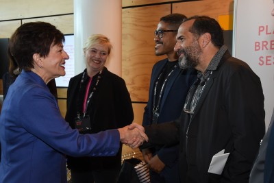 The Governor-General, The Rt Hon Dame Patsy Reddy meeting international delegates.