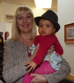Lady Janine with one of the young guests at the New Zealand Pain Foundation.