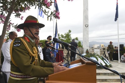 The Governor-General, Lt Gen The Rt Hon Sir Jerry Mateparae speaking at Galatas.